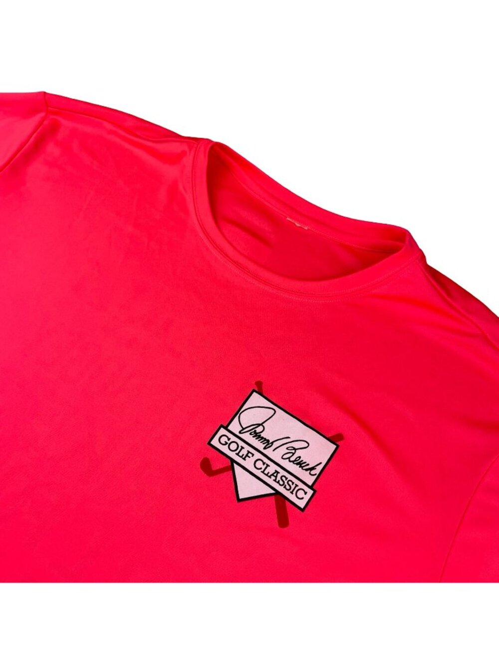 Johnny Bench Golf Classic Men's Performance L/S 2-Sided T-Shirt Neon Pink • XL